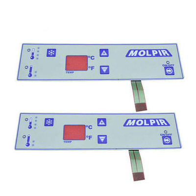 Custom Embossed 2 Button Membrane Switch With LCD Window