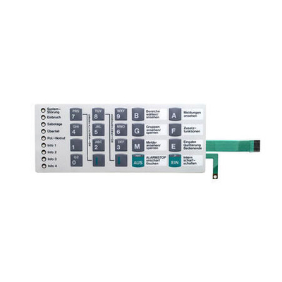 Single Button Membrane Switches Metal Dome Button